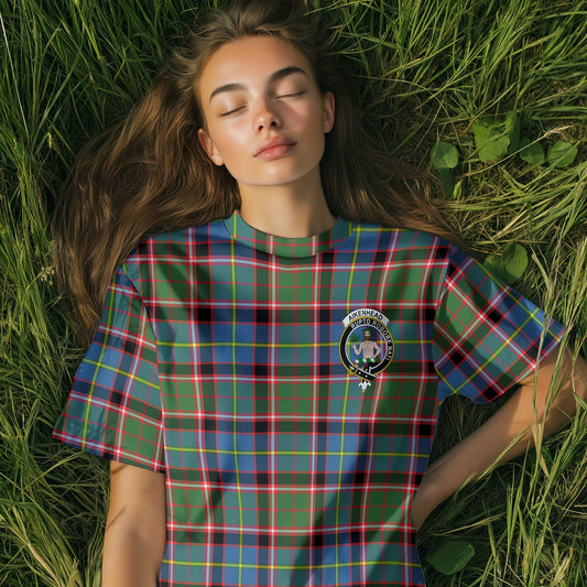 Clan Aikenhead Tartan Women T Shirt Crest And Plaid Basic Style