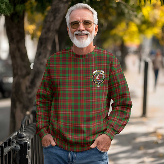 Clan Ainslie Tartan Men Sweatshirt Crest And Plaid Basic Style