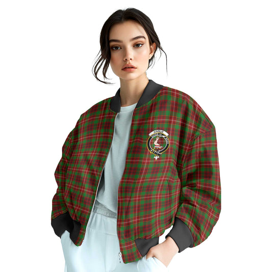 Clan Ainslie Tartan Women Bomber Jacket Crest And Plaid Basic Style