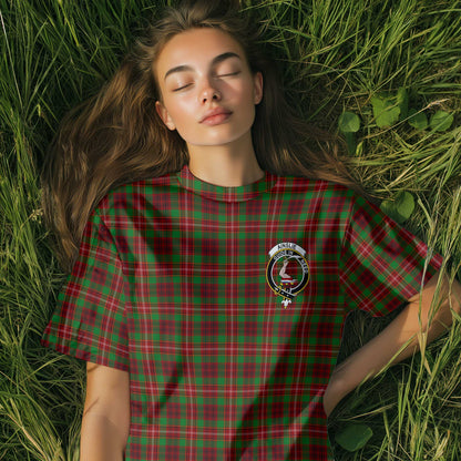 Clan Ainslie Tartan Women T Shirt Crest And Plaid Basic Style