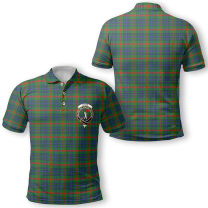 Clan Aiton Tartan Golf Men Polo Shirt Crest And Plaid Basic Style