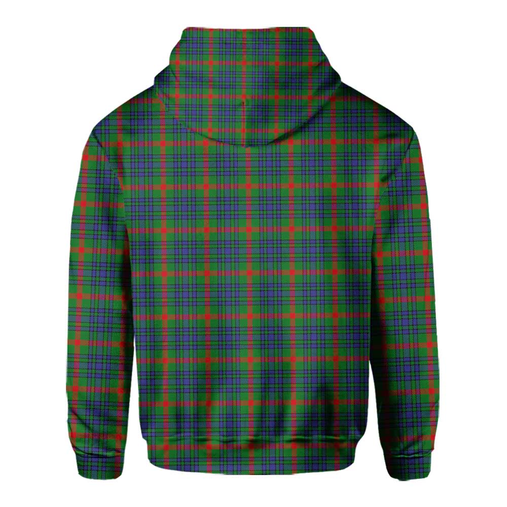 Clan Aiton Tartan Men Hoodie Crest And Plaid Basic Style