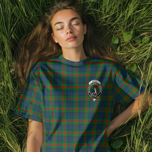 Clan Aiton Tartan Women T Shirt Crest And Plaid Basic Style