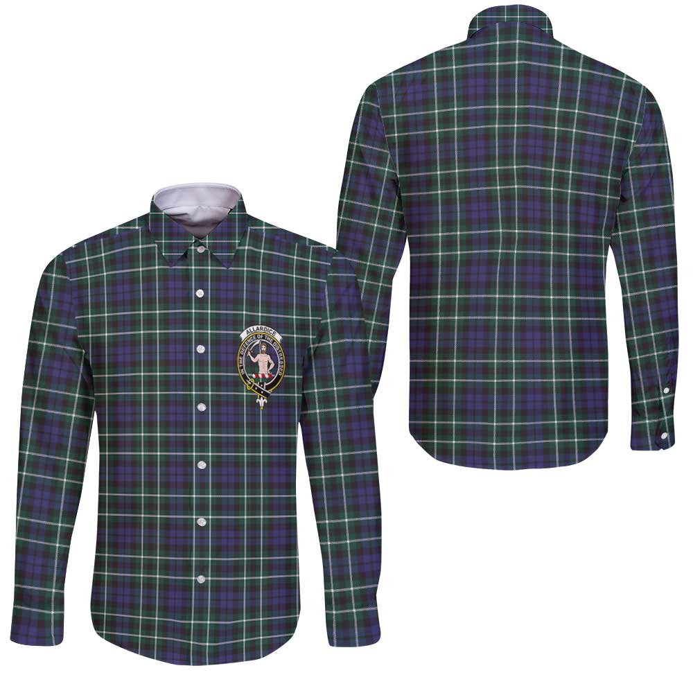 Clan Allardice Tartan Long Sleeve Button Shirt Crest And Plaid Basic Style