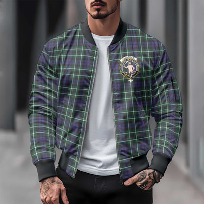 Clan Allardice Tartan Men Bomber Jacket Crest And Plaid Basic Style