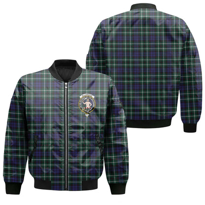 Clan Allardice Tartan Men Bomber Jacket Crest And Plaid Basic Style