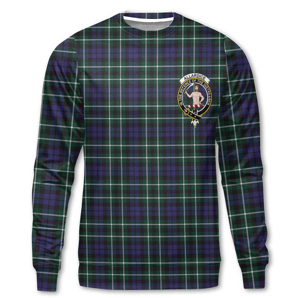 Clan Allardice Tartan Men Sweatshirt Crest And Plaid Basic Style