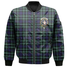 Clan Allardice Tartan Women Bomber Jacket Crest And Plaid Basic Style