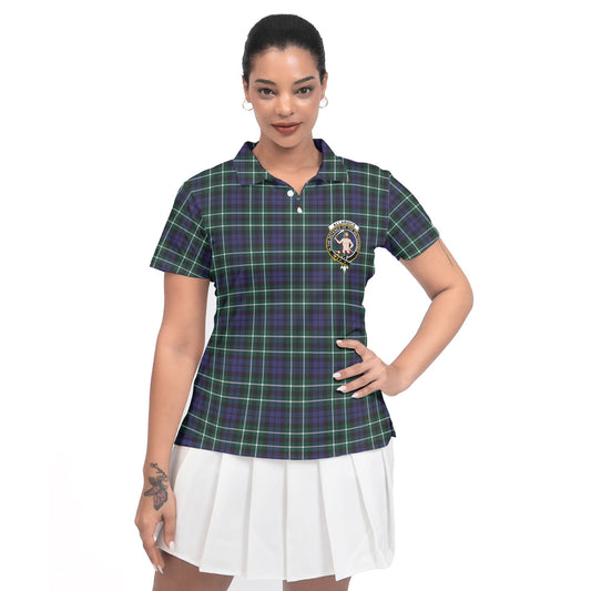 Clan Allardice Tartan Women Polo Shirt Crest And Plaid Basic Style