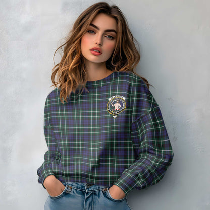 Clan Allardice Tartan Women Sweatshirt Crest And Plaid Basic Style