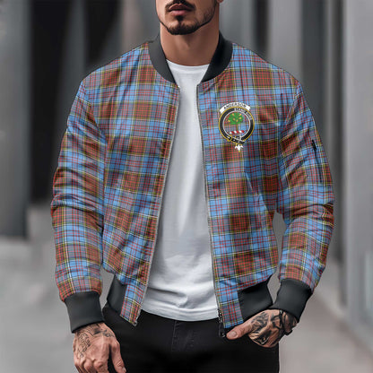 Clan Anderson Tartan Men Bomber Jacket Crest And Plaid Basic Style