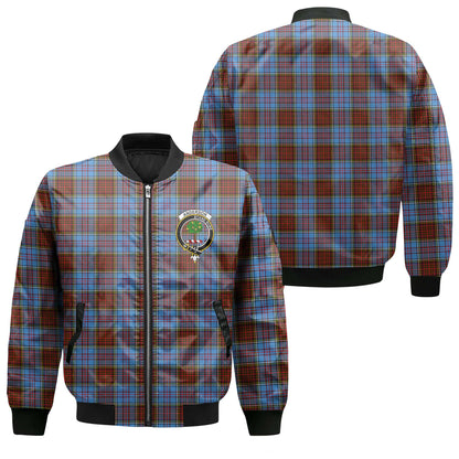 Clan Anderson Tartan Men Bomber Jacket Crest And Plaid Basic Style