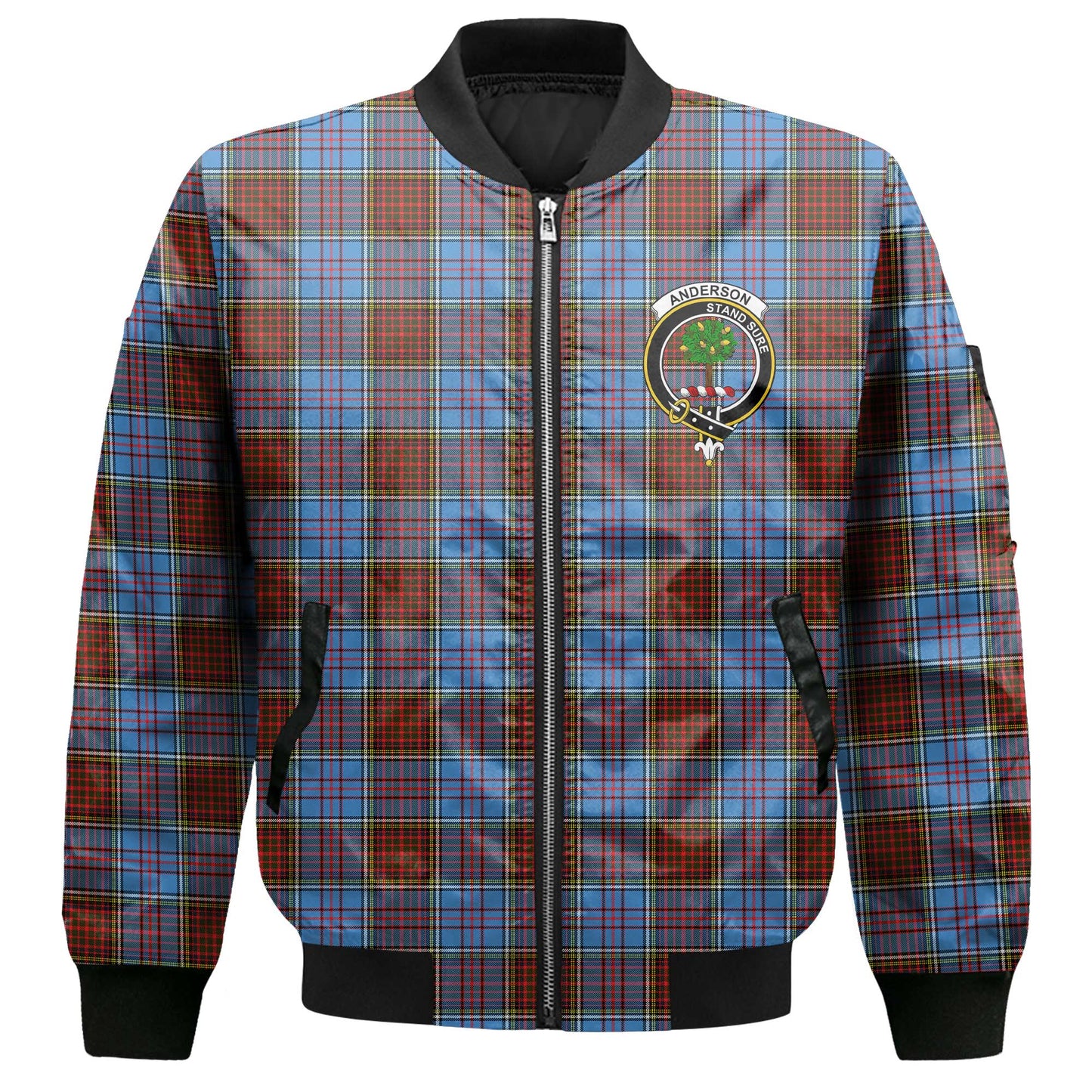 Clan Anderson Tartan Men Bomber Jacket Crest And Plaid Basic Style