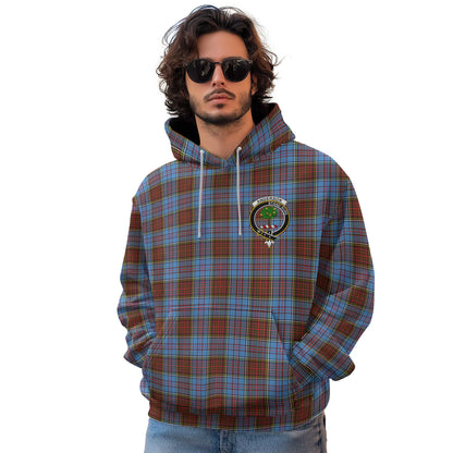 Clan Anderson Tartan Men Hoodie Crest And Plaid Basic Style