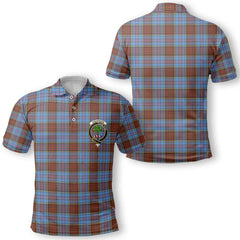 Clan Anderson Tartan Men Polo Shirt Crest And Plaid Basic Style