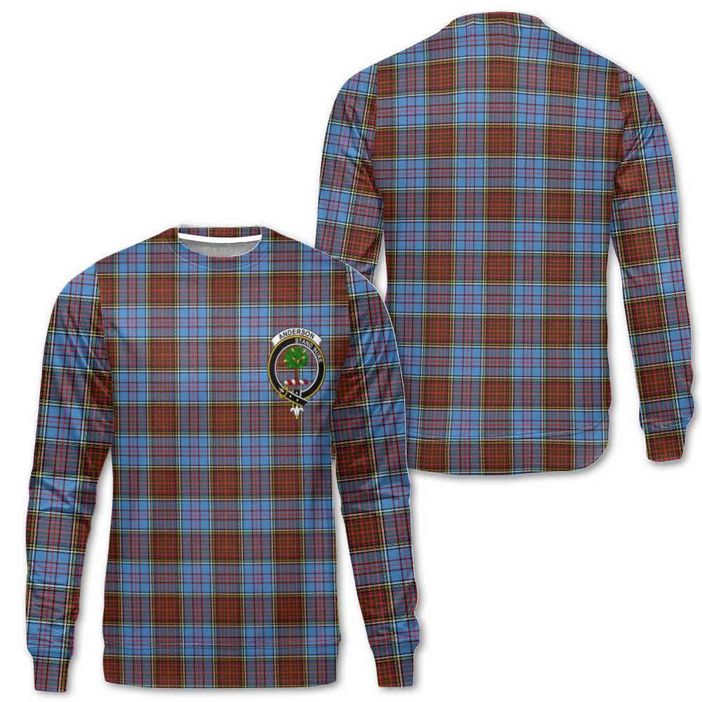 Clan Anderson Tartan Men Sweatshirt Crest And Plaid Basic Style