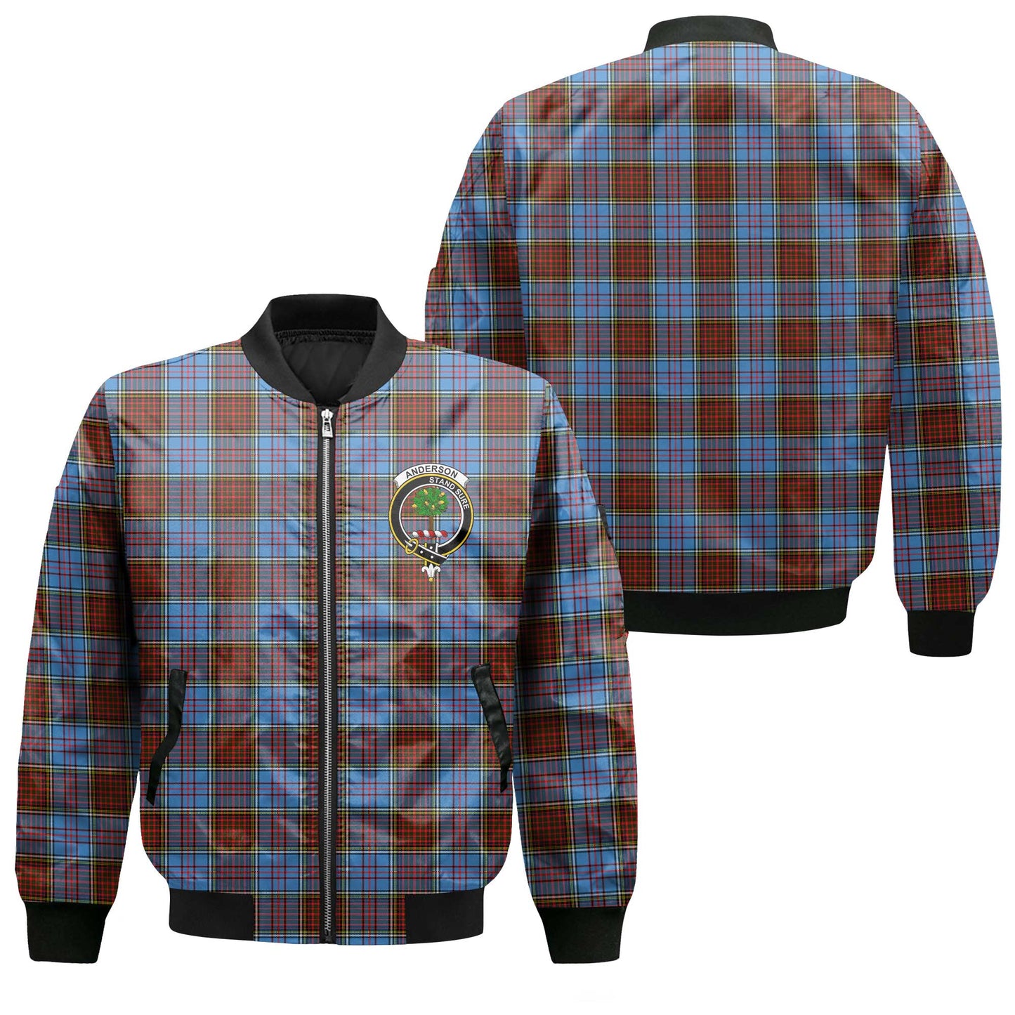 Clan Anderson Tartan Women Bomber Jacket Crest And Plaid Basic Style