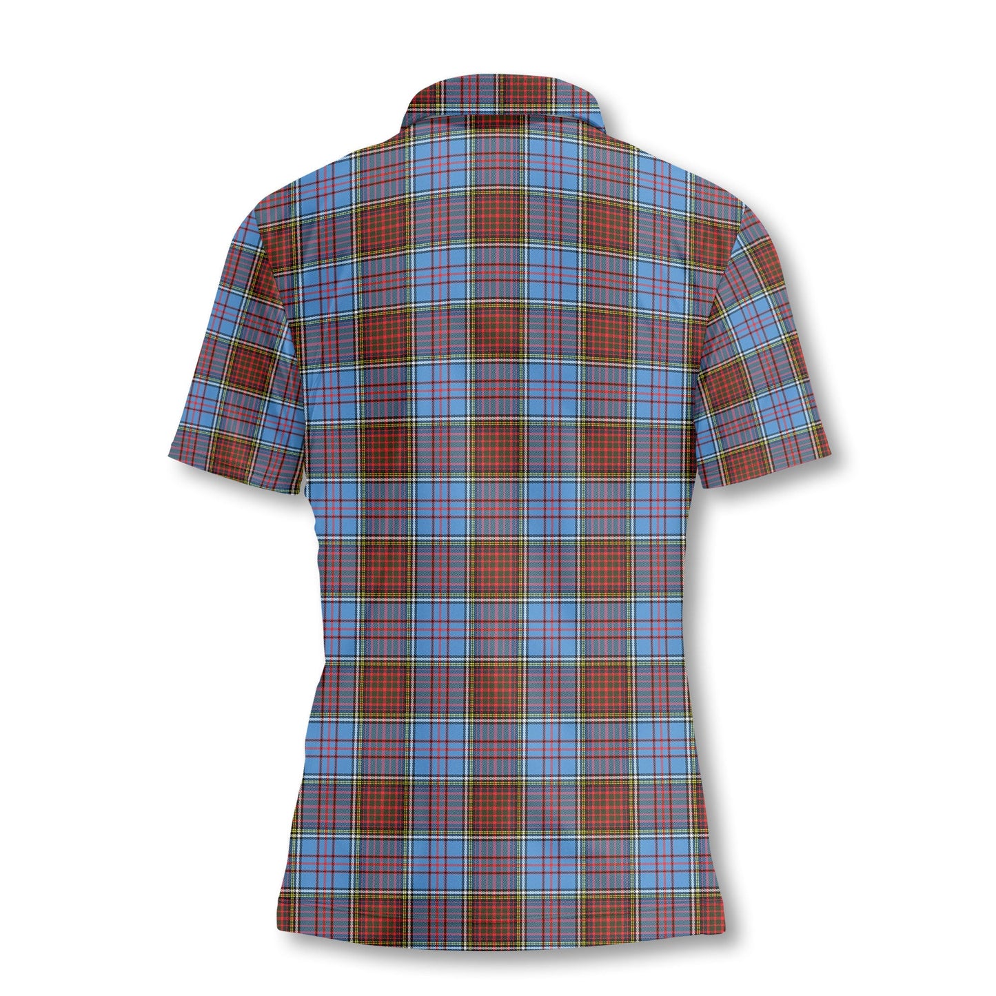 Clan Anderson Women Polo Shirt Crest And Plaid Basic Style