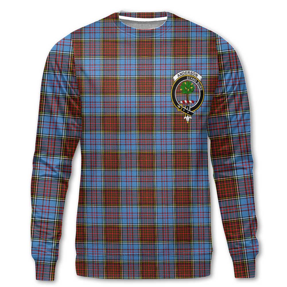 Clan Anderson Tartan Women Sweatshirt Crest And Plaid Basic Style