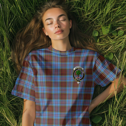 Clan Anderson Tartan Women T Shirt Crest And Plaid Basic Style