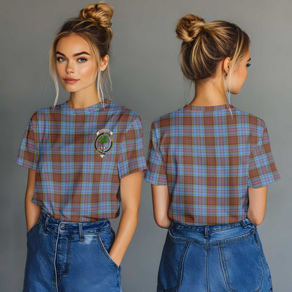 Clan Anderson Tartan Women T Shirt Crest And Plaid Basic Style