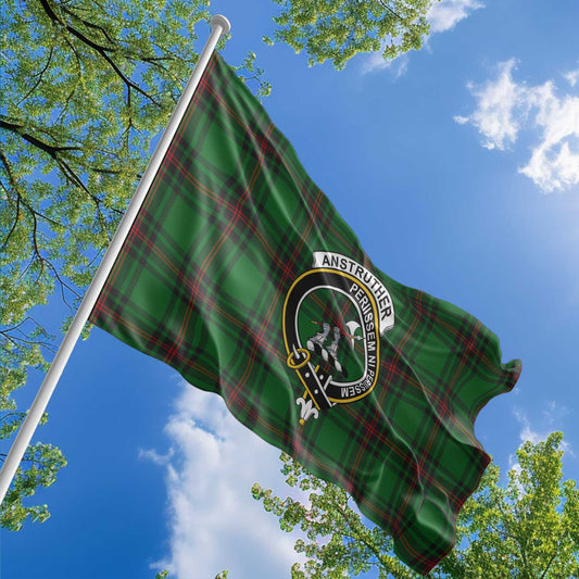 Clan Anstruther Tartan Flag 1 Crest And Plaid Basic Style Tartan House Flag Crest And Plaid Basic Style