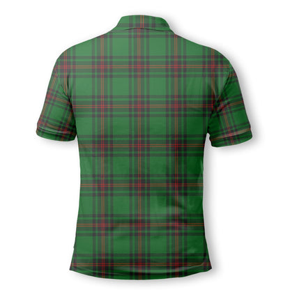 Clan Anstruther Tartan Golf Men Polo Shirt Crest And Plaid Basic Style