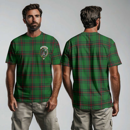 Clan Anstruther Tartan Men T Shirt Crest And Plaid Basic Style