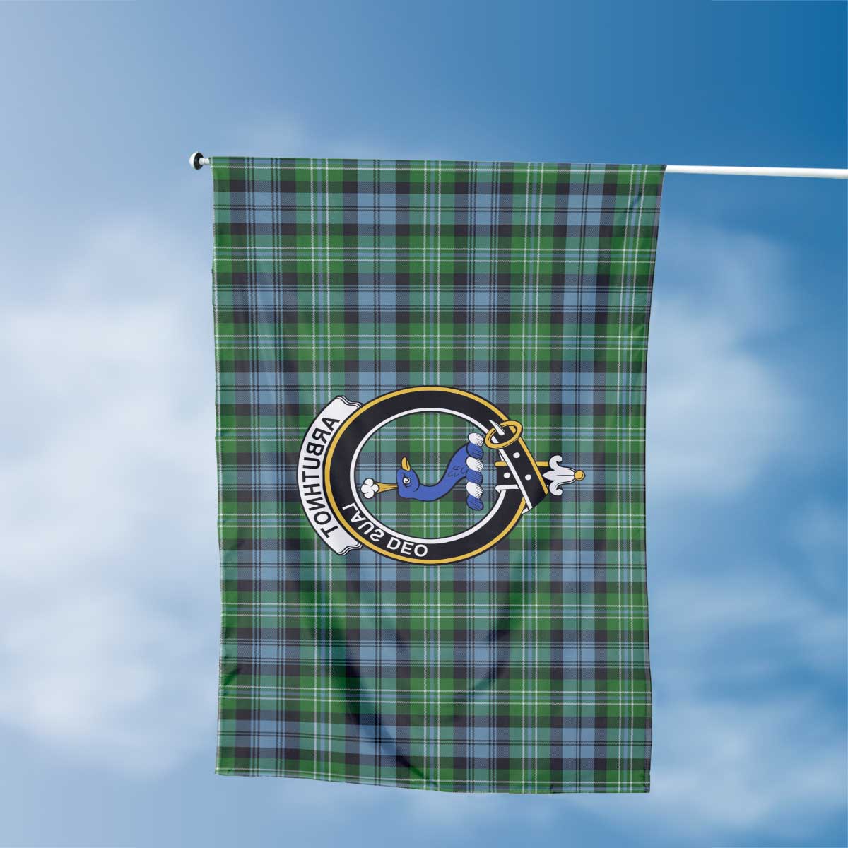 Clan Arbuthnot Tartan Flag Crest And Plaid Basic Style