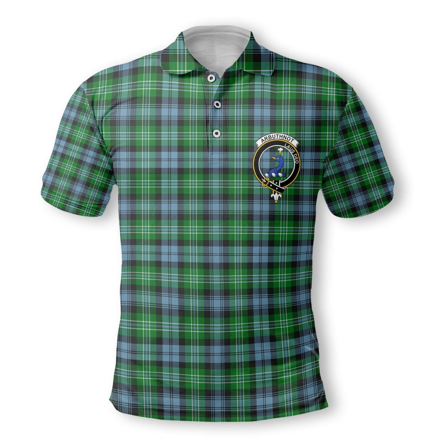 Clan Arbuthnot Tartan Golf Men Polo Shirt Crest And Plaid Basic Style