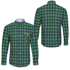 Clan Arbuthnot Tartan Long Sleeve Button Shirt Crest And Plaid Basic Style