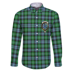 Clan Arbuthnot Tartan Long Sleeve Button Shirt Crest And Plaid Basic Style