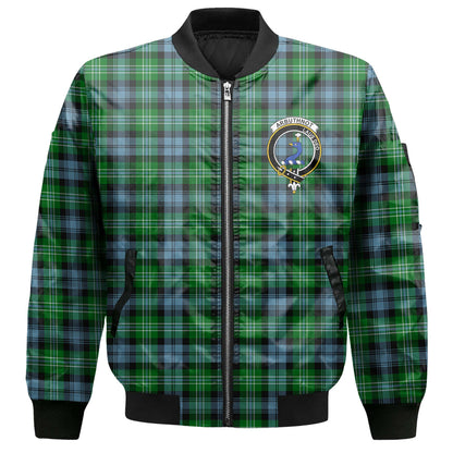 Clan Arbuthnot Tartan Men Bomber Jacket Crest And Plaid Basic Style