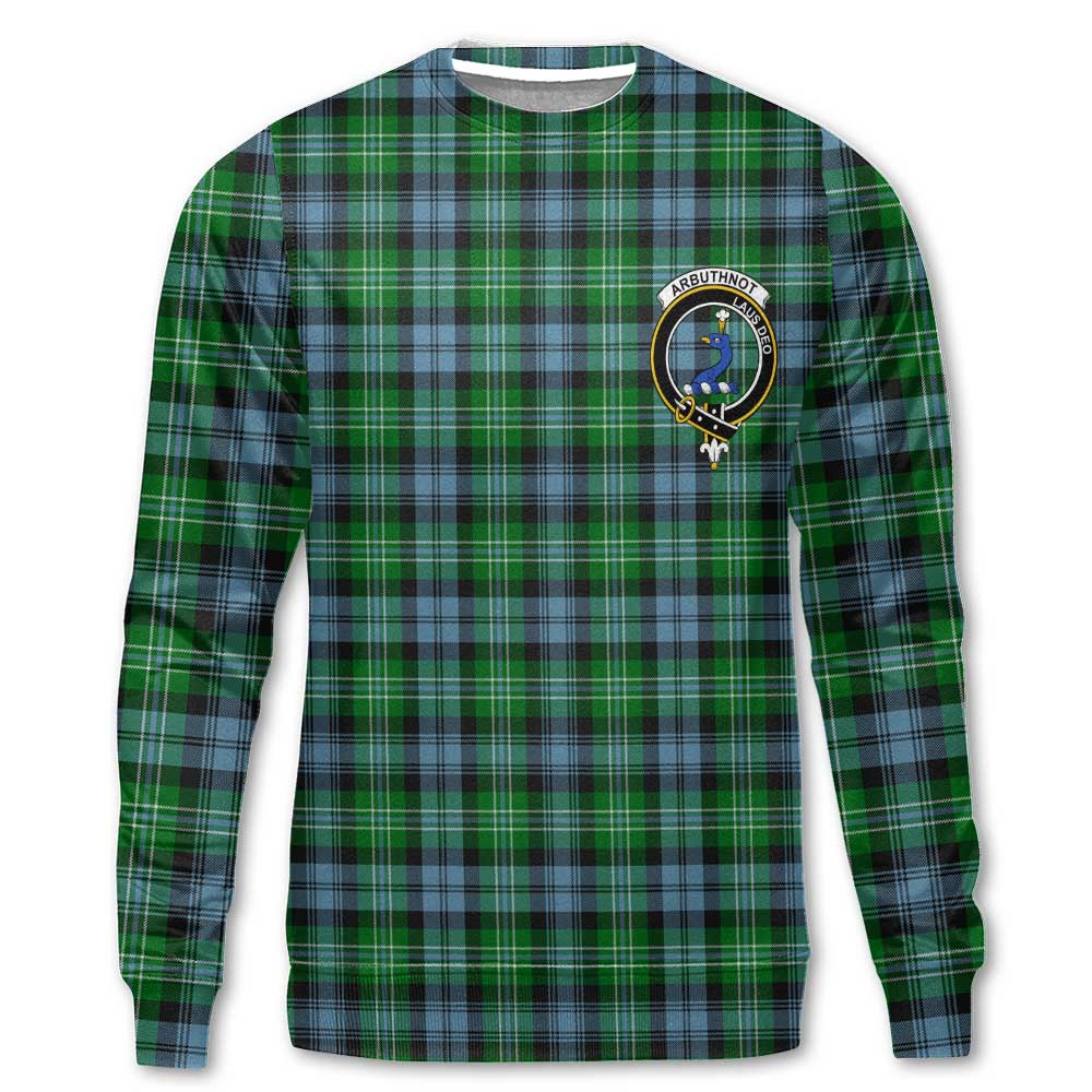 Clan Arbuthnot Tartan Men Sweatshirt Crest And Plaid Basic Style