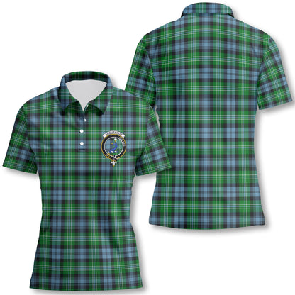 Clan Arbuthnot Tartan Women Polo Shirt Crest And Plaid Basic Style