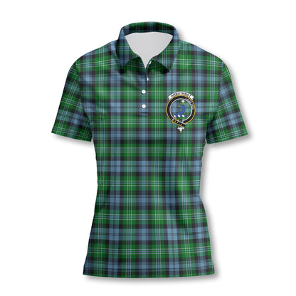 Clan Arbuthnot Tartan Women Polo Shirt Crest And Plaid Basic Style