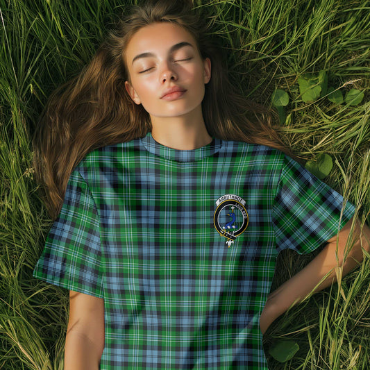 Clan Arbuthnot Tartan Women T Shirt Crest And Plaid Basic Style