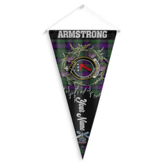 Clan Armstrong Tartan Felt Pennant Crest And Plaid Basic Style