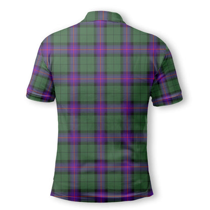 Clan Armstrong Tartan Golf Men Polo Shirt Crest And Plaid Basic Style