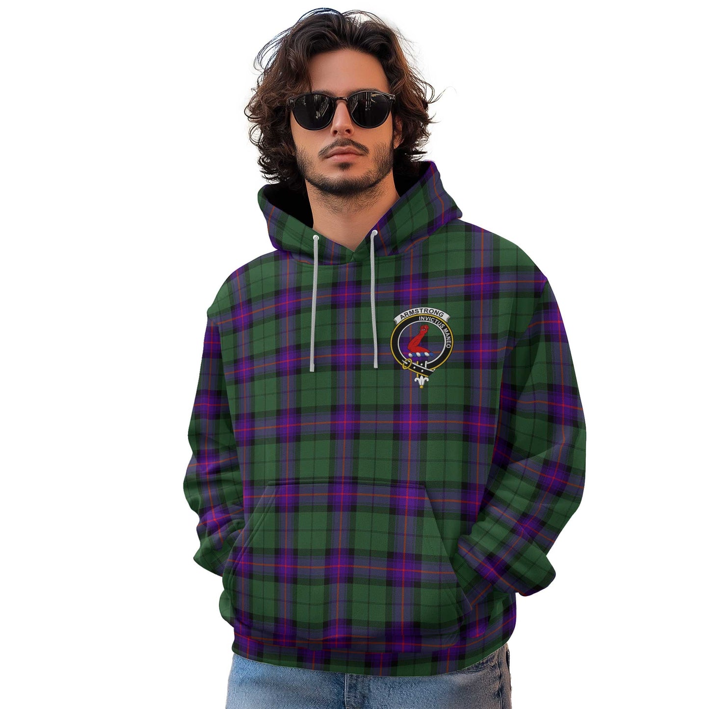 Clan Armstrong Tartan Men Hoodie Crest And Plaid Basic Style