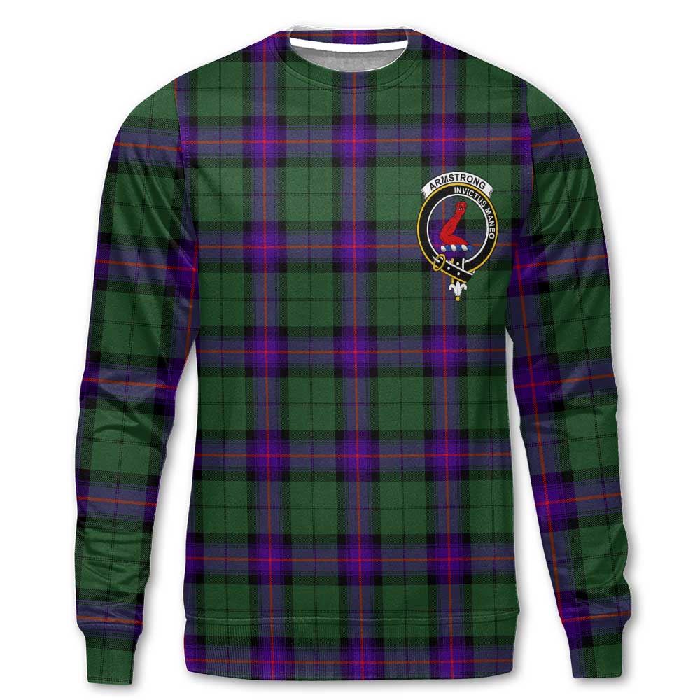 Clan Armstrong Tartan Men Sweatshirt Crest And Plaid Basic Style