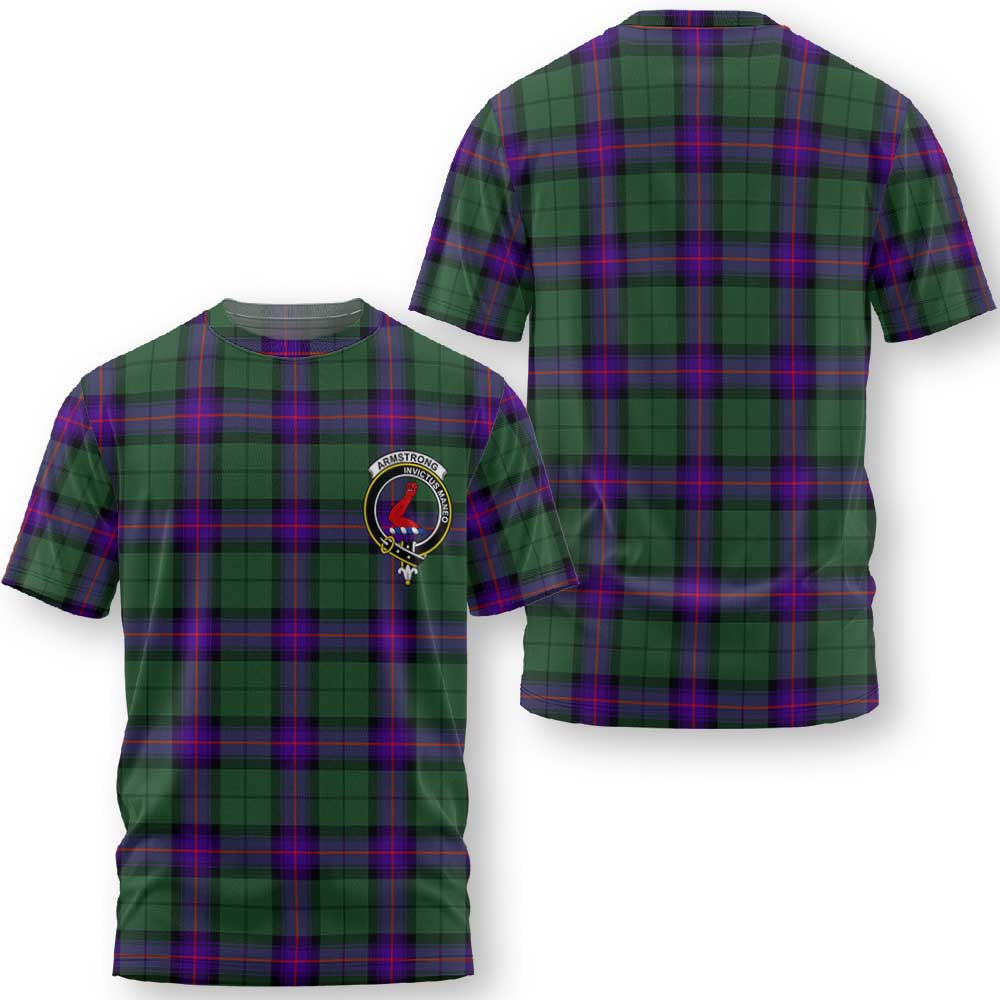 Clan Armstrong Tartan Men T Shirt Crest And Plaid Basic Style