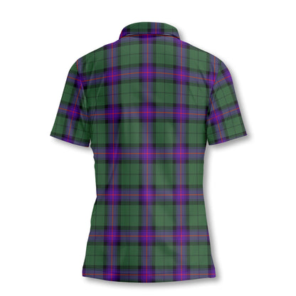 Clan Armstrong Tartan Women Polo Shirt Crest And Plaid Basic Style