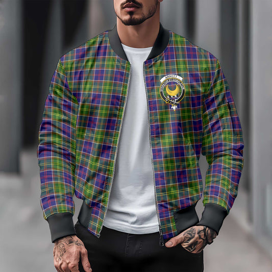 Clan Arnott Tartan Men Bomber Jacket Crest And Plaid Basic Style