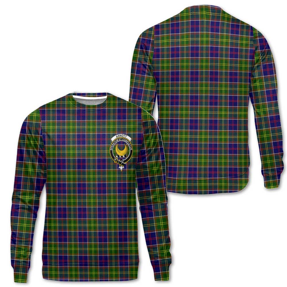 Clan Arnott Tartan Men Sweatshirt Crest And Plaid Basic Style