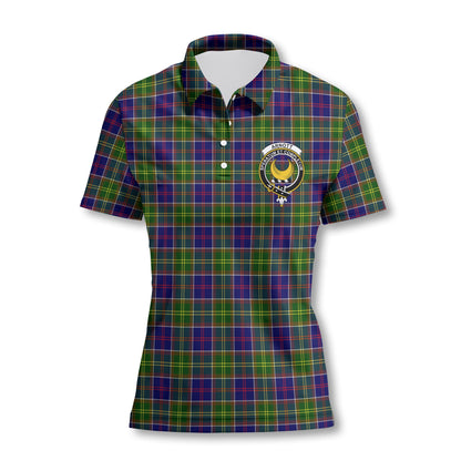 Clan Arnott Tartan Women Polo Shirt Crest And Plaid Basic Style