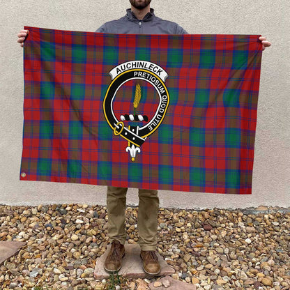 Clan Auchinleck Tartan Flag Crest And Plaid Basic Style