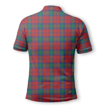 Clan Auchinleck Tartan Golf Men Polo Shirt Crest And Plaid Basic Style