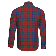 Clan Auchinleck Tartan Long Sleeve Button Shirt Crest And Plaid Basic Style