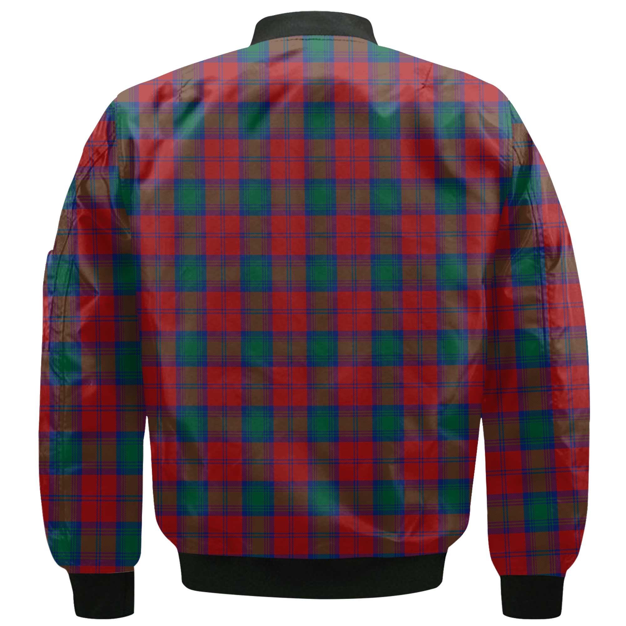 Clan Auchinleck Tartan Men Bomber Jacket Crest And Plaid Basic Style